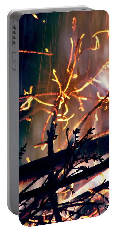 Rebirth Portable Battery Charger featuring the photograph Birthed From Fire by Rory Siegel