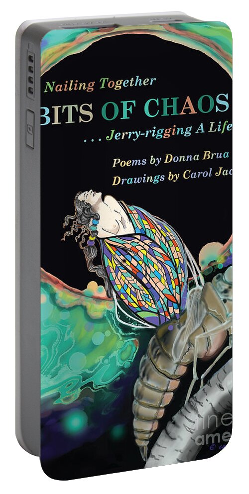 Nailing Together Bits Of Chaos...jerry-rigging A Life Portable Battery Charger featuring the digital art Bits of Chaos Book Cover by Carol Jacobs