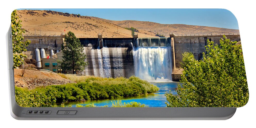 Dam Portable Battery Charger featuring the photograph Black Canyon Dam by Robert Bales