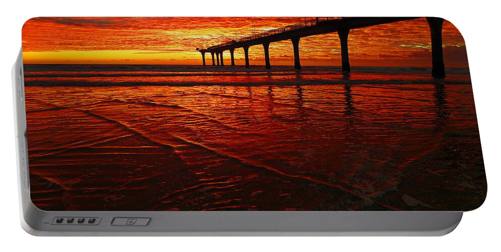 Blood Portable Battery Charger featuring the photograph Blood Red Dawn by Steve Taylor