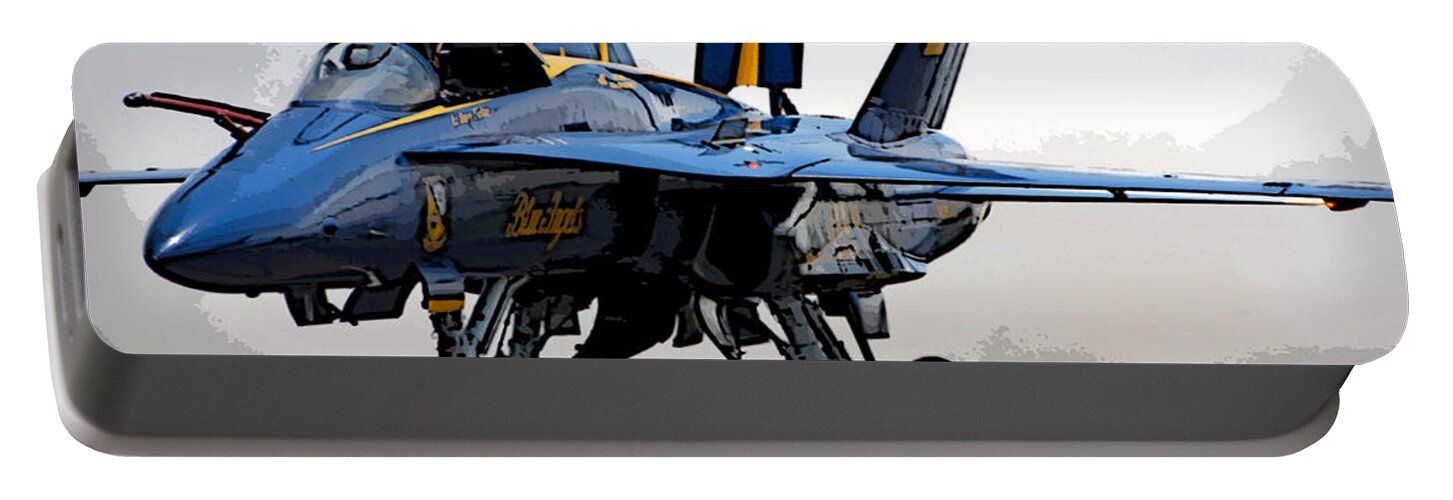 Blue Angels Portable Battery Charger featuring the photograph Blue 6 Runup by John Schneider