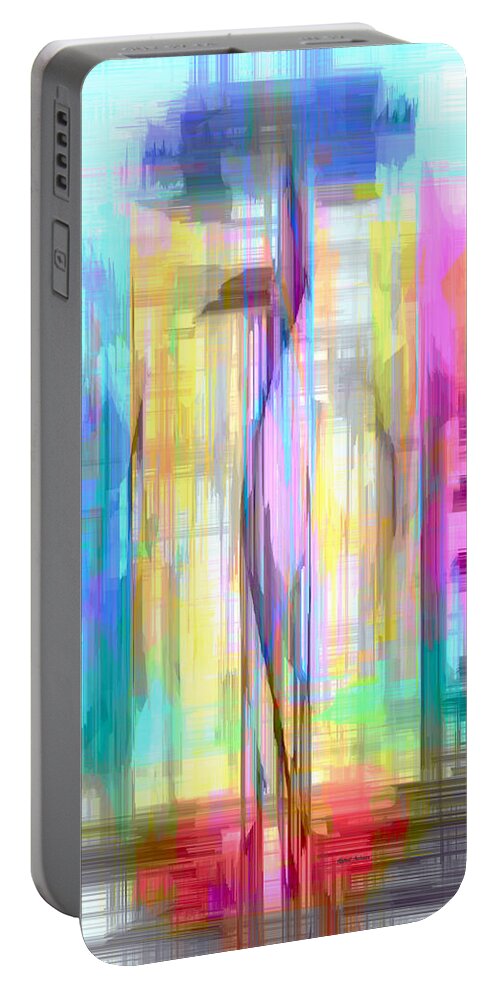 Art Portable Battery Charger featuring the digital art Blue Abstract 2 by Rafael Salazar