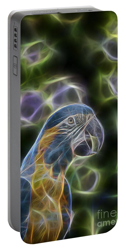 Blue And Gold Macaw Portable Battery Charger featuring the photograph Blue and Gold Macaw by Douglas Barnard