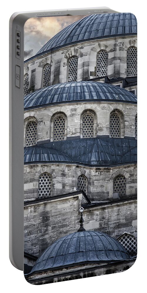 Blue Mosque Portable Battery Charger featuring the photograph Blue Dawn Blue Mosque by Joan Carroll