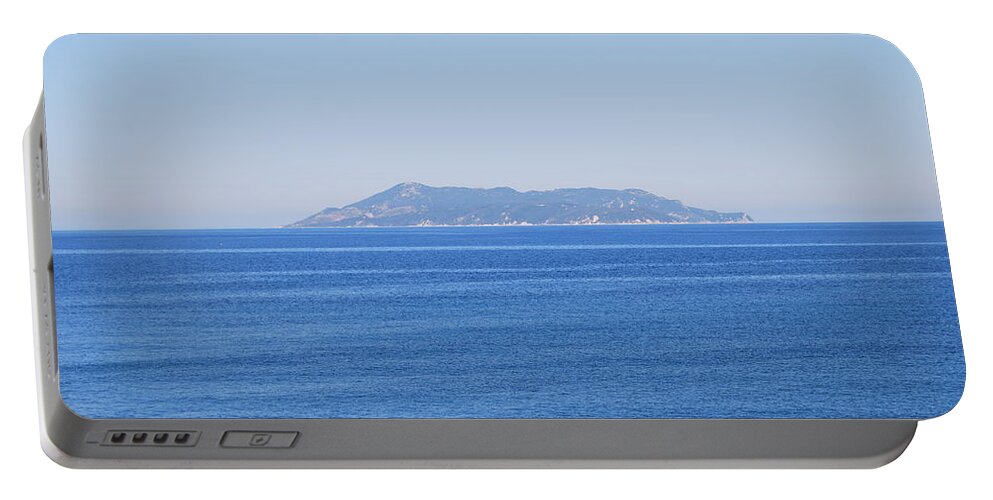 Landscape Mediterranean Portable Battery Charger featuring the photograph Blue Ionian Sea by George Katechis