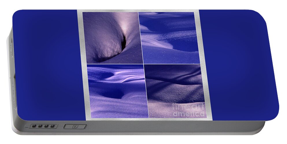 Snow Portable Battery Charger featuring the photograph Blue Snow by Randi Grace Nilsberg