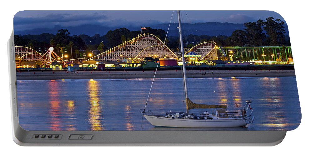 Boat Portable Battery Charger featuring the photograph Boat At Twilight by SC Heffner