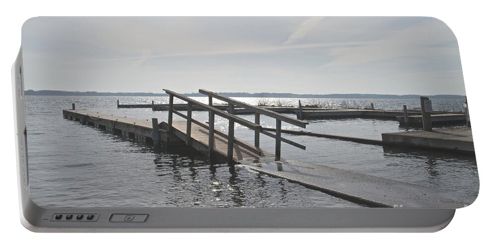 Seneca Lake Portable Battery Charger featuring the photograph Boat Launch by William Norton