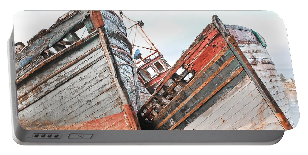 Boat Portable Battery Charger featuring the photograph Boats Isle of Mull 2 by Tom and Pat Cory