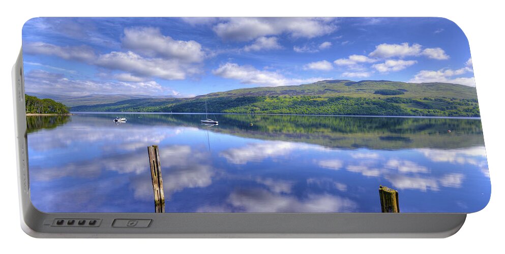 Europe Portable Battery Charger featuring the photograph Boats on Loch Tay by Matt Swinden
