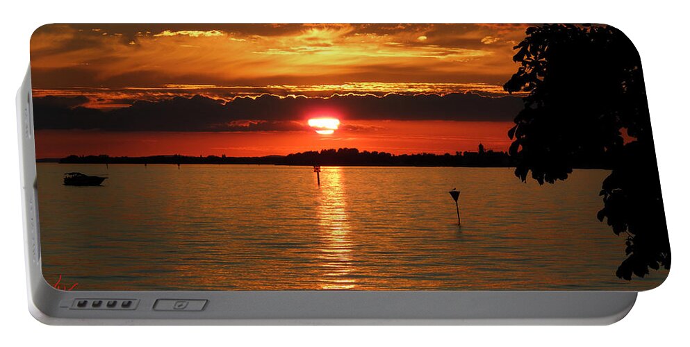 Colette Portable Battery Charger featuring the photograph Bodensee Island Sunset by Colette V Hera Guggenheim