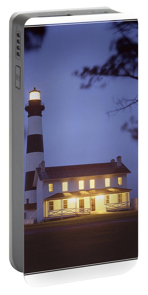 Evening Scene Portable Battery Charger featuring the photograph Bodie Light just After Dark by Mike McGlothlen