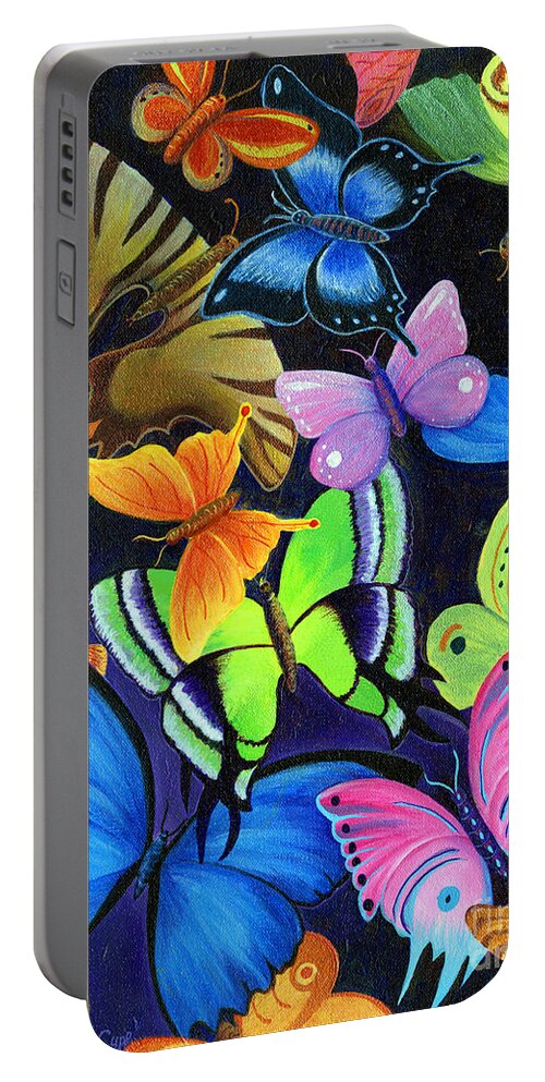Jesus Portable Battery Charger featuring the painting Born Again by Nancy Cupp