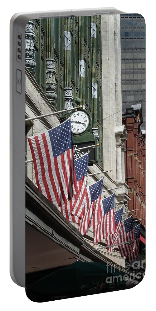 Boston Portable Battery Charger featuring the photograph Boston 4th of July by Kerri Mortenson
