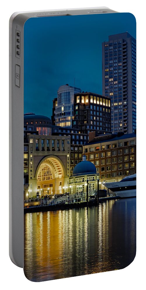 Boston Portable Battery Charger featuring the photograph Boston Harbor by Susan Candelario