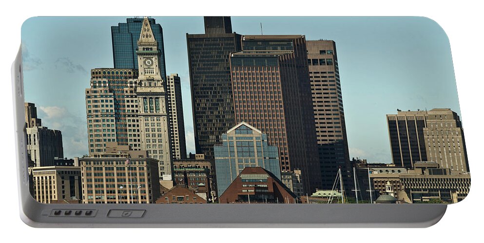 Boston Portable Battery Charger featuring the photograph Boston Skyline by Caroline Stella