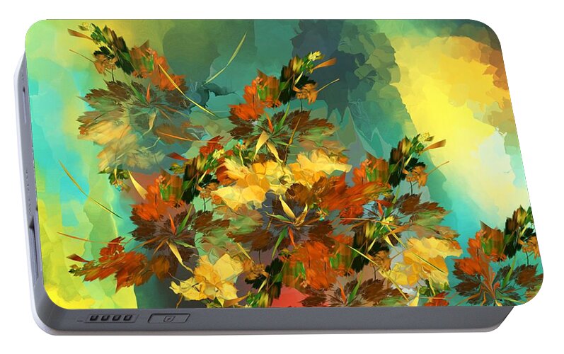 Fine Art Portable Battery Charger featuring the digital art Botanical Fantasy 090914 by David Lane