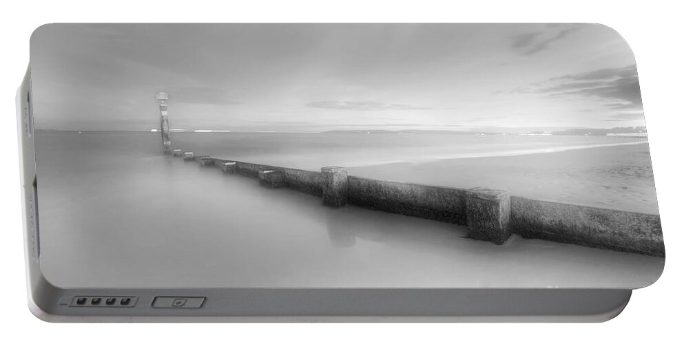 Yhun Suarez Portable Battery Charger featuring the photograph Bournemouth Beach Sunset IR by Yhun Suarez