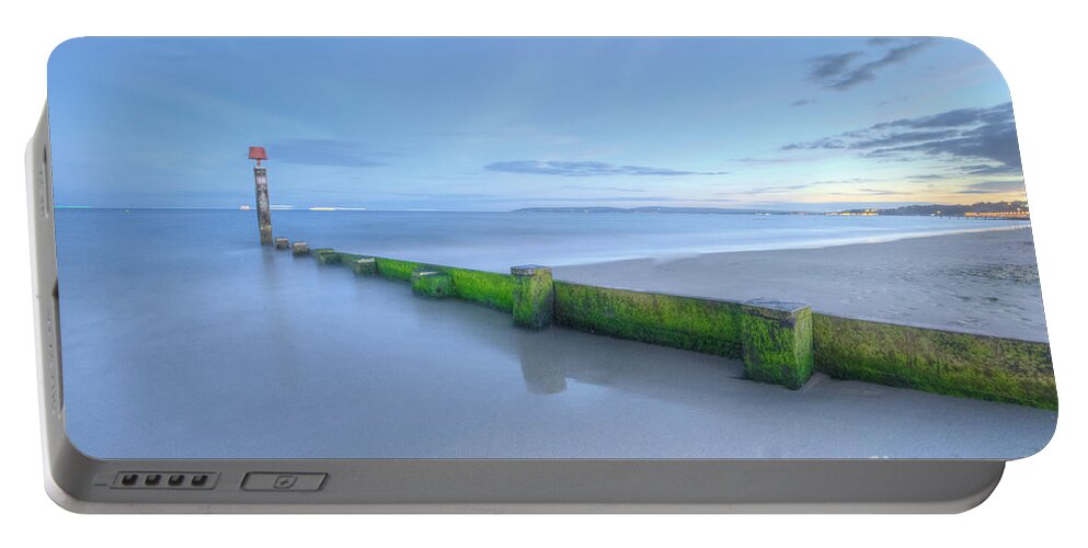 Yhun Suarez Portable Battery Charger featuring the photograph Bournemouth Beach Sunset by Yhun Suarez