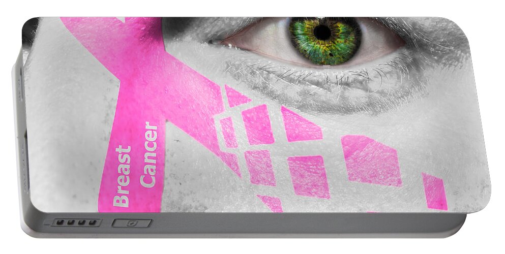Art Portable Battery Charger featuring the photograph Breast Cancer Awareness by Semmick Photo