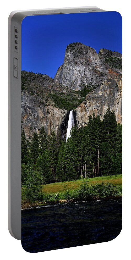 California Portable Battery Charger featuring the photograph Bridalveil Fall by Caroline Stella