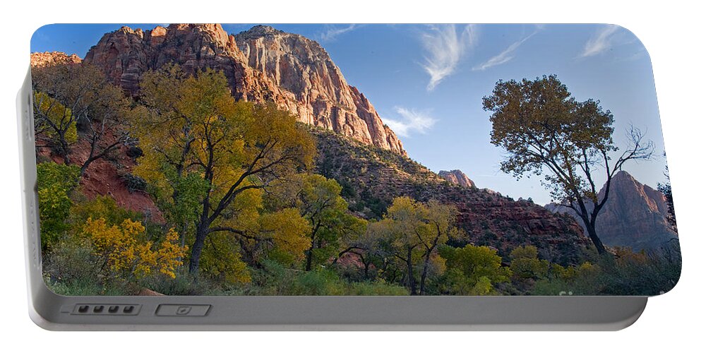 Autumn Portable Battery Charger featuring the photograph Bridge Mountain by Fred Stearns
