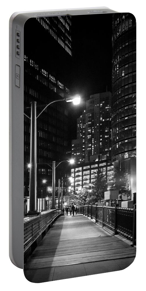 Chicago Portable Battery Charger featuring the photograph Long Walk Home by Melinda Ledsome