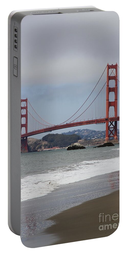 Suspension Bridge Portable Battery Charger featuring the photograph Bridge The Golden Gate by Christiane Schulze Art And Photography
