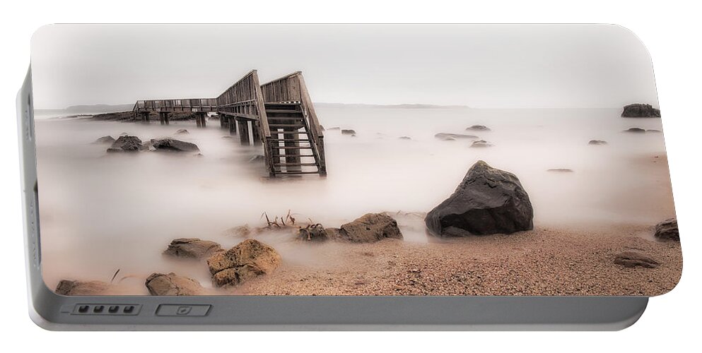 Ballycastle Portable Battery Charger featuring the photograph Ballycastle - Bridge to Nowhere by Nigel R Bell