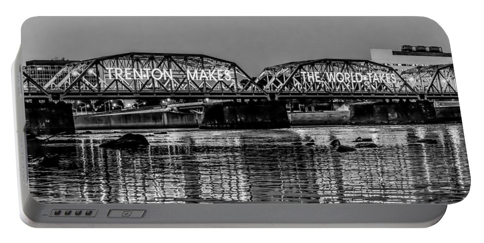 New Jersey Portable Battery Charger featuring the photograph Trenton Makes Bridge by Louis Dallara