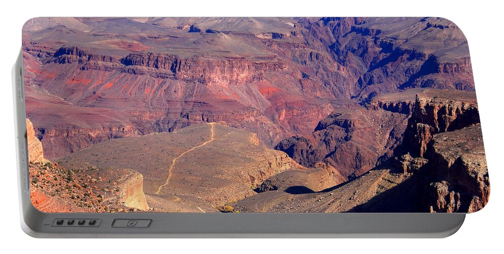 Arizona Portable Battery Charger featuring the photograph Bright Angel Trail Grand Canyon Arizona by Aidan Moran