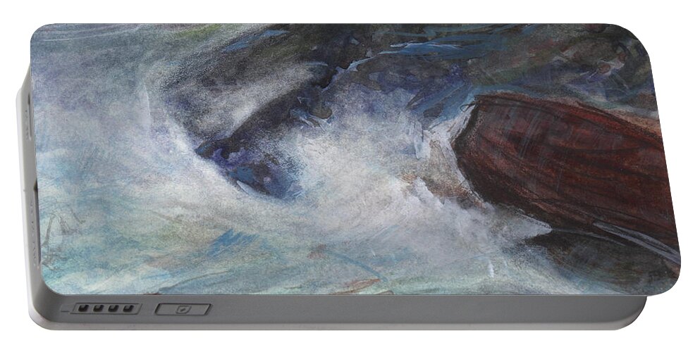 David Ladmore Portable Battery Charger featuring the painting Bright Storm 2 by David Ladmore