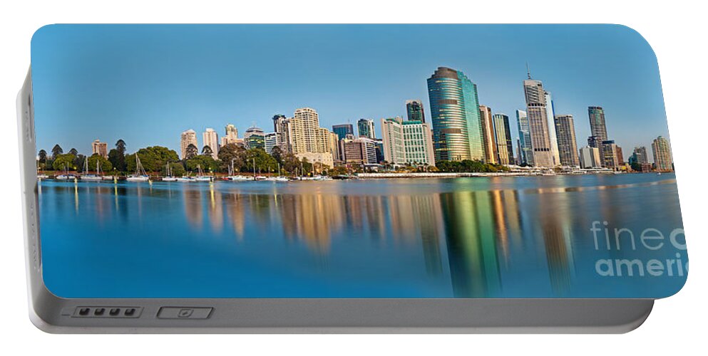 Brisbane Portable Battery Charger featuring the photograph Brisbane City Reflections by Az Jackson