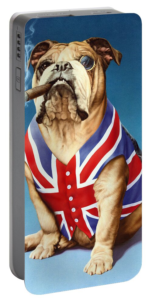 British Portable Battery Charger featuring the photograph British Bulldog by MGL Meiklejohn Graphics Licensing