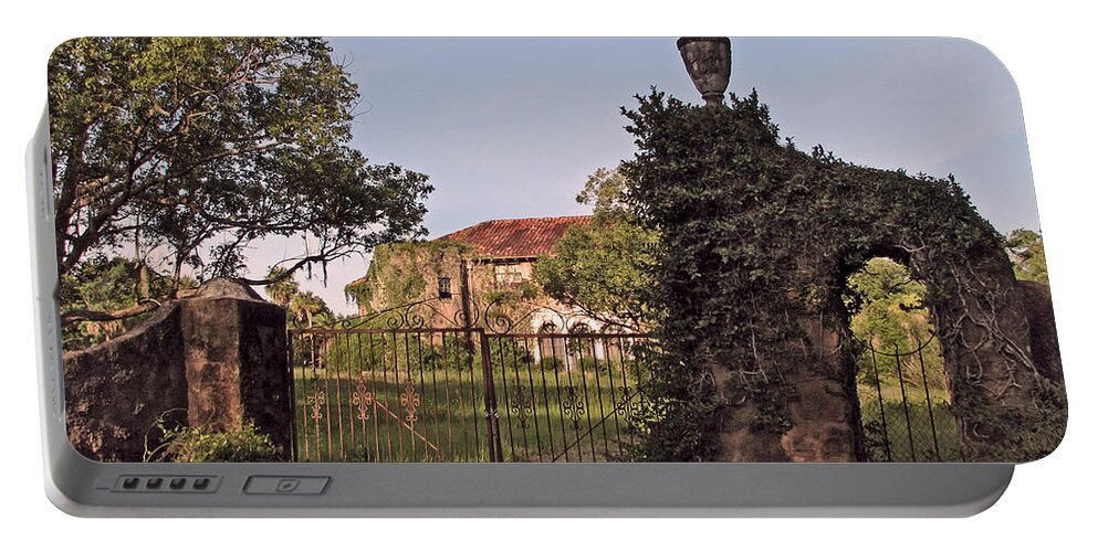 Landscapes Portable Battery Charger featuring the photograph Brooding Mansion by Peggy Urban