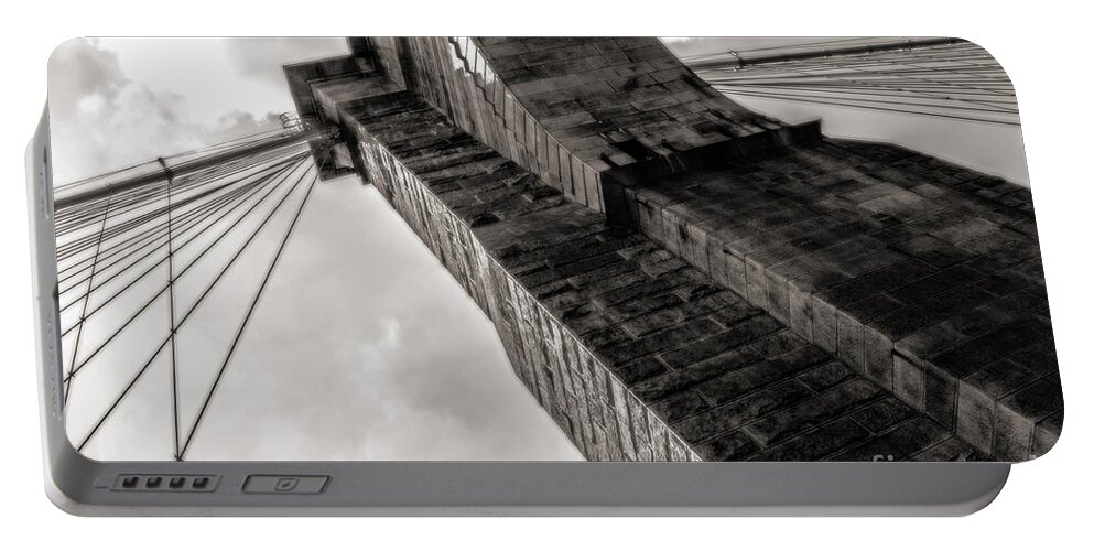 Brooklyn Portable Battery Charger featuring the photograph Brooklyn Bridge by Angela DeFrias