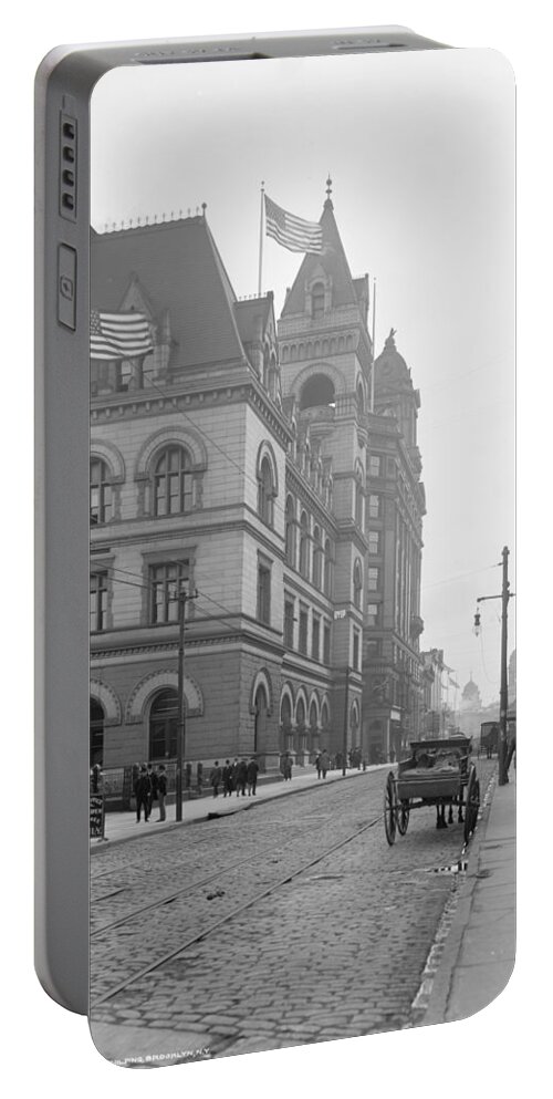 1906 Portable Battery Charger featuring the photograph Brooklyn Post Office by Granger