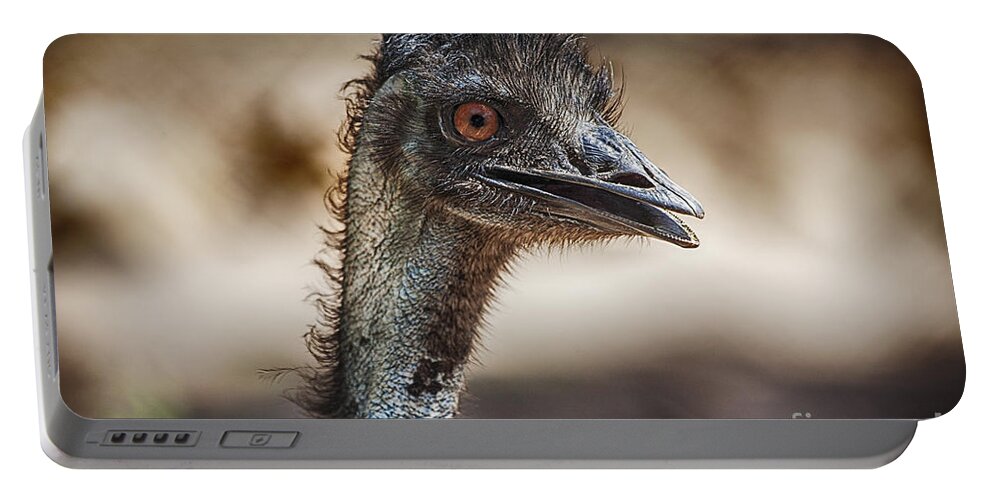 Emu Portable Battery Charger featuring the photograph Brown-Eyed Girl by Douglas Barnard
