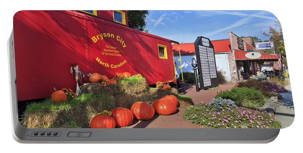 Bryson Portable Battery Charger featuring the photograph Bryson City North Carolina in the Fall by Jill Lang