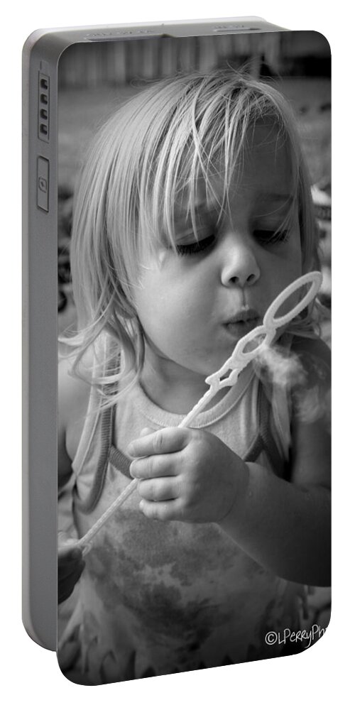 Bubble Portable Battery Charger featuring the photograph Bubble Fun by Laurie Perry