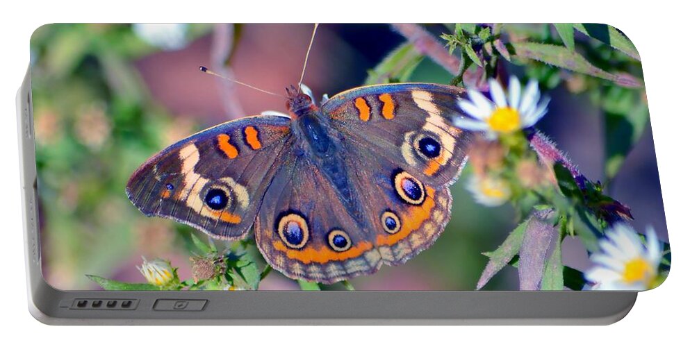 Butterfly Portable Battery Charger featuring the photograph Buckeye by Deena Stoddard