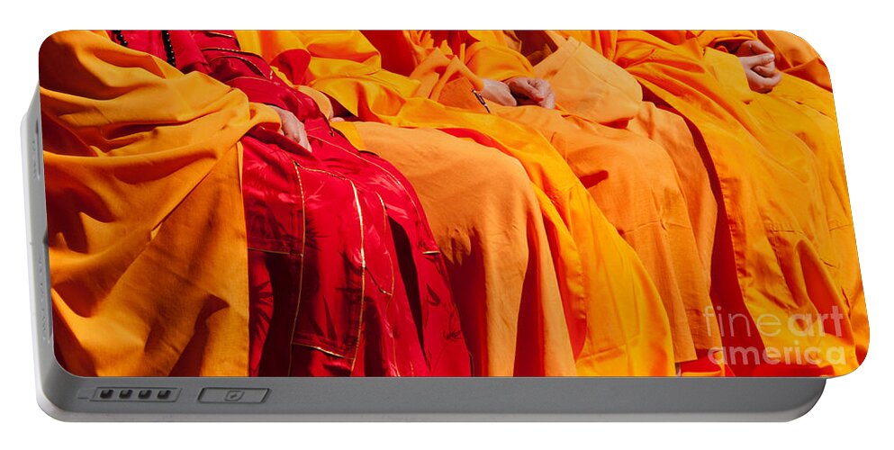 Buddhist Monk Portable Battery Charger featuring the photograph Buddhist Monks 04 by Rick Piper Photography