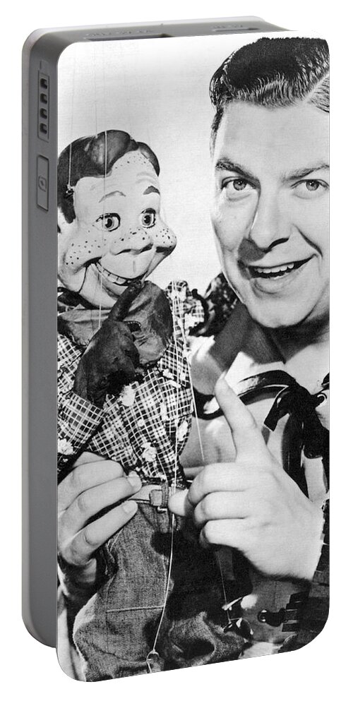 1940's Portable Battery Charger featuring the photograph Buffalo Bob And Howdy Doody by Underwood Archives