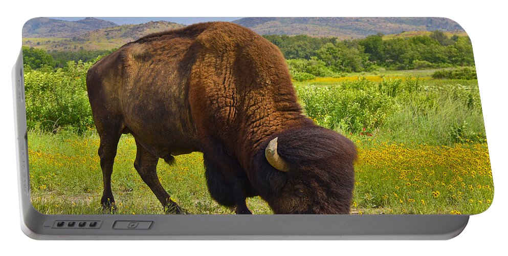 Buffalo Soldier Portable Battery Charger featuring the photograph Buffalo Soldier by Skip Hunt