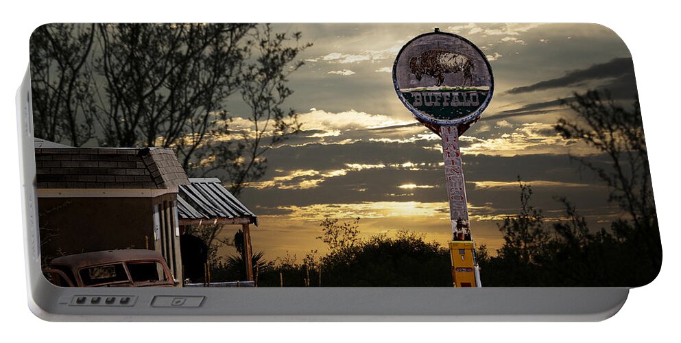 Gas Portable Battery Charger featuring the photograph Buffalo Trading Post by Betty Depee