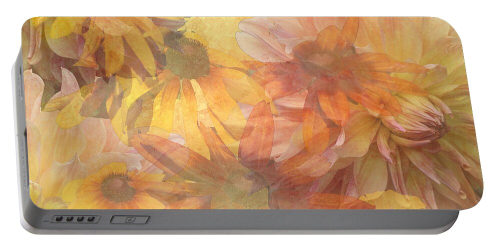 Daisies Portable Battery Charger featuring the digital art Burst of Spring by Donna Walsh