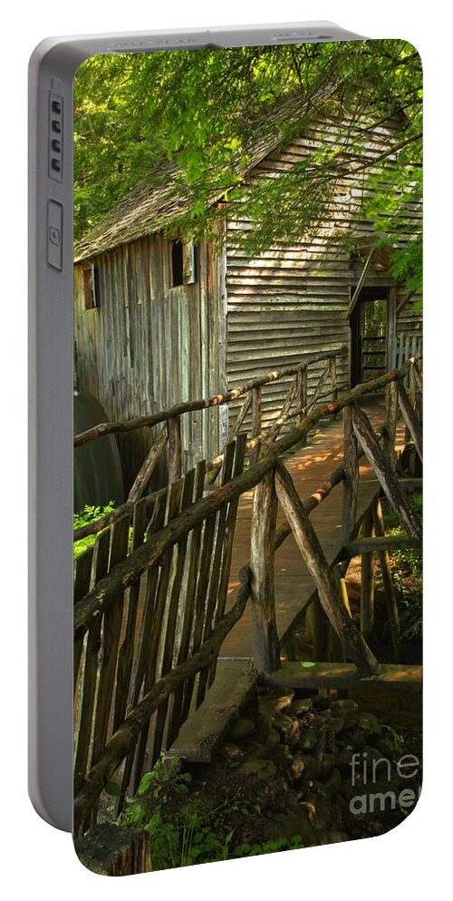 Cades Cove Grist Mill Portable Battery Charger featuring the photograph Cades Cove Grist Mill Portrait by Adam Jewell