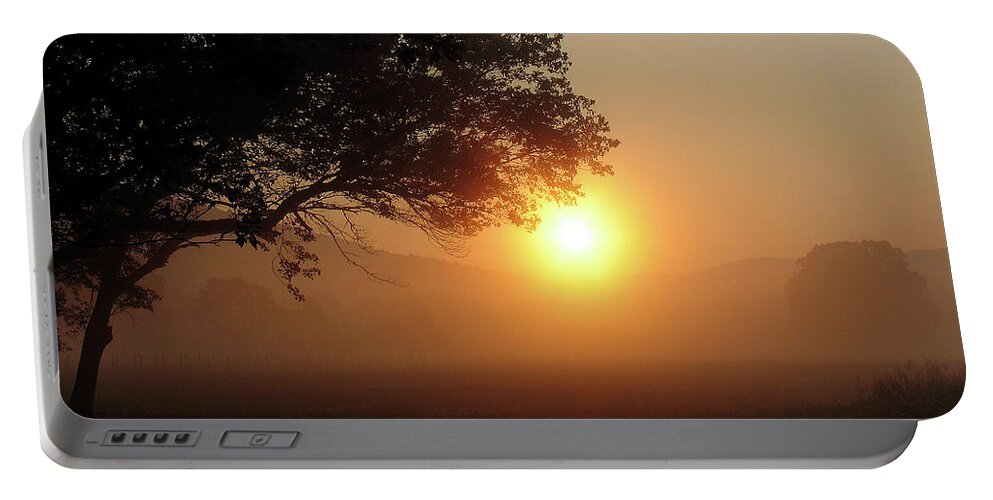 Trees Portable Battery Charger featuring the photograph Cades Cove Sunrise by Douglas Stucky