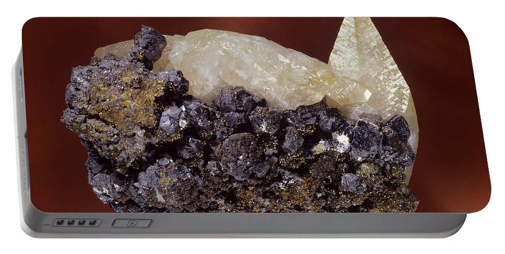 Calcite Portable Battery Charger featuring the photograph Calcite Crystal by Hermann Eisenbeiss