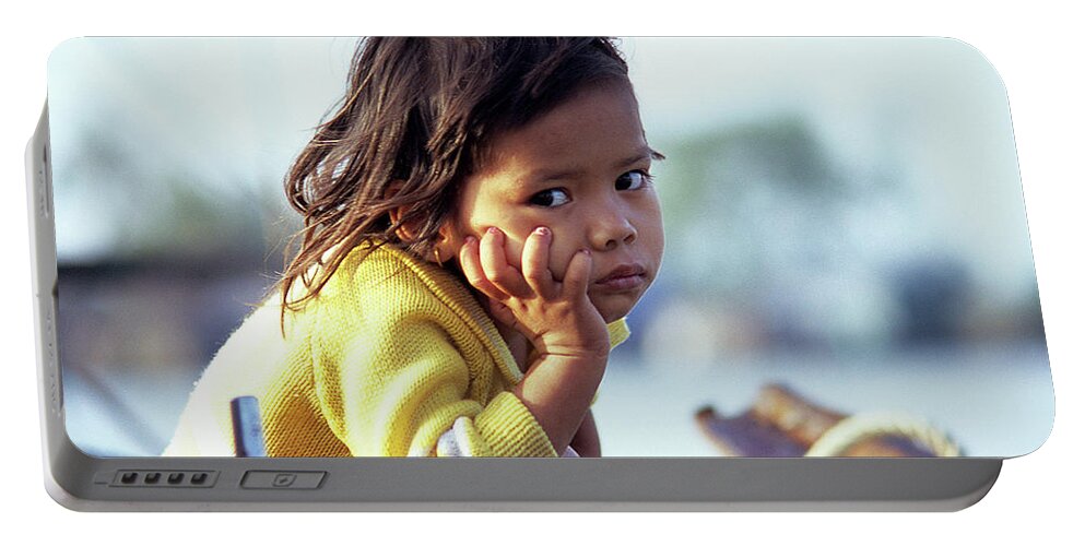 Cambodia Portable Battery Charger featuring the photograph Cambodian Girl 01 by Rick Piper Photography